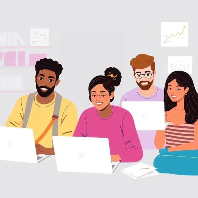 Students using laptops